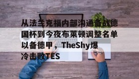 多米-关于从法兰克福内部沟通备战德国杯到今夜布莱顿调整名单以备德甲，TheShy爆冷击败TES的信息